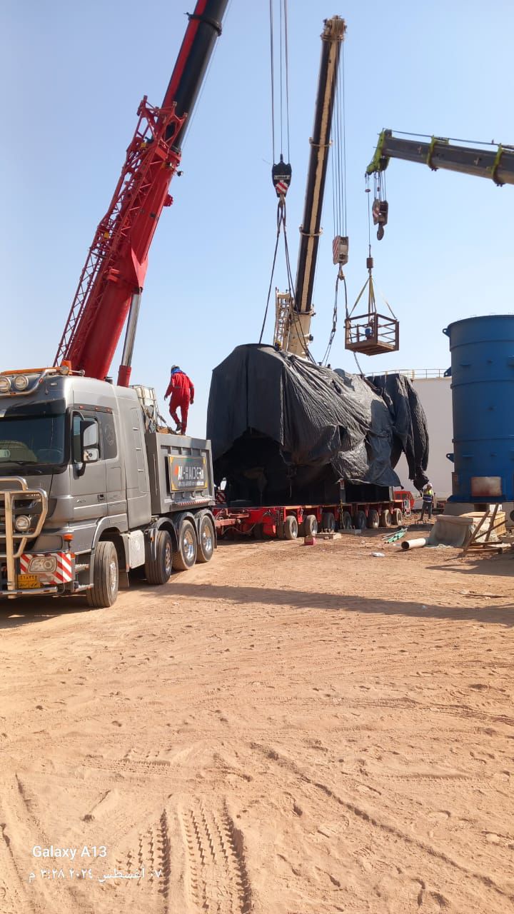 Transported heavy cargo with large dimensions and weights from Umm Qasr Port to Kirkuk