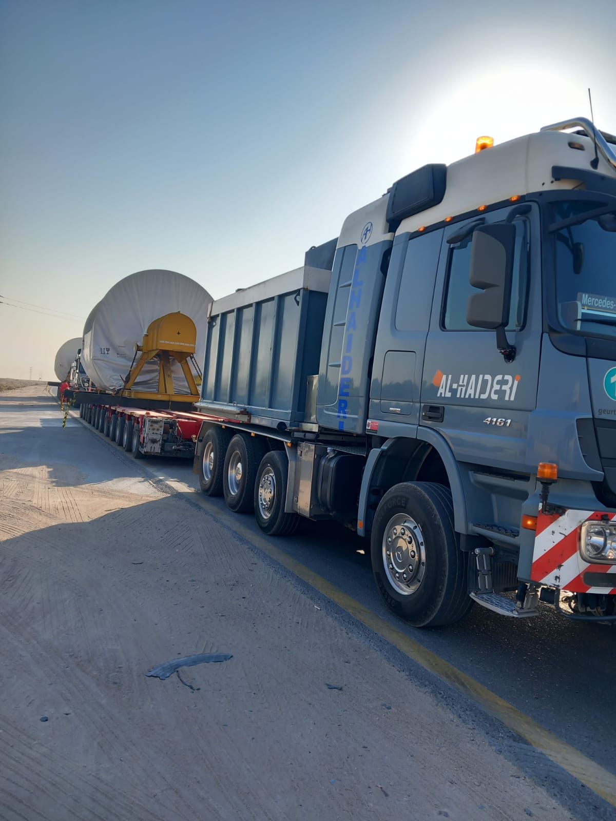 Transport heavy cargo to the Anbar Power Station